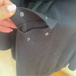 Yoon Black Cotton Blend Turtleneck Poncho with Belt and pockets Knee length Sz M Size M Photo 2