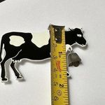 Black & White Farm Animal Dairy Cow Enamel Meta Brooch Pin Photo 4