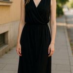 Nicole Miller NWT  V Neck Asymmetric Leg  Jersey Jumpsuit cropped 90s sz 2X Photo 0