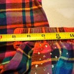 Aerie  Plaid Flannel Sequin Pajama Bottoms Rhinestone Bling Pockets Christmas Med Photo 2