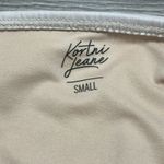 Kortni Jeane Ruffled Around Swim Top Tan White Size Small Photo 7