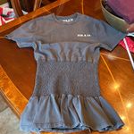 SER.O.YA Charcoal Smocked Dress Gray Photo 0