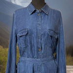 VTG Codewater Creek Woman's Blue Lena Denim Shirt Dress With Belt Photo 0