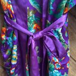 Victoria's Secret Victoria’s Secret gold label vintage purple floral satin robe set large one size Photo 3