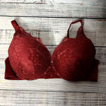 Torrid  XO Plunge Push-Up Bra Red Lace 44DD Photo 1