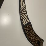 Vintage Victoria A. Animal Print Belt with Gold Buckle 35” Brown Photo 3