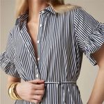 J.Crew NEW  Factory Amelia Maxi Shirt Dress In Stripe Cotton Poplin Photo 1