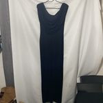 Alex Evenings SIZE 4 BLACK SILVER GLITTERY Sheath Dress w/ DRAPE Cowl Neck Photo 12