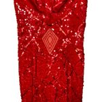 NWT Mandalay Red Sequin High Low Maxi Mermaid Gown Evening Formal Dress Womens 8 Photo 10