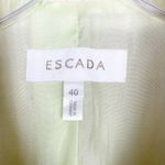 Escada Pink Yellow Pastel Silk Blend Plaid Blazer Sz 40 Photo 3