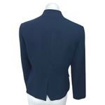 Jones New York  Blue Stretch Long Sleeve One Button Pockets Blazer Coat Jacket 4 Photo 1
