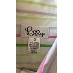 Lilly Pulitzer White Label White Pastel Green Pink Striped Button Up Size 2 Photo 2