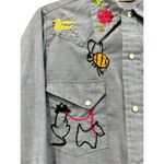 Rare 70's Sears Western Wear Chambray Shirt Hand Embroidered Folk Art Pearl Snap Size M Photo 1