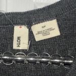 Anthropologie  Moth Small Grey Printed Drawing Room Pullover Short Sleeve Photo 4