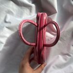 Liz Claiborne Mini Vintage Pink Faux Alligator Pink Diva Barbie Tiny Handbag Tote Photo 2