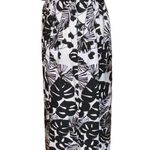 H&M  Women’s Maxi Dress Sleeveless Black White Tropical Pattern Size 4 Vacation Photo 6