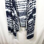 Catherines  Plus Size 34/36 Shrug 5X Navy Blue White Tie Dye Open Waterfall 1794 Photo 3