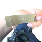 J.Crew A-line Dress in Confetti Tweed Navy Blue Pink Size 12 Photo 11