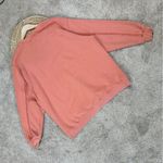 Aerie  Women’s Pullover Crew Neck Sweatshirt Longsleeve Lounge in Coral Oramge M Photo 4