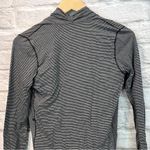 Lululemon Size 4 Radiant Long Sleeve Tonka Stripe Black Heathered Medium Grey Photo 4