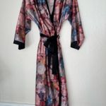 Vintage Floral Satin Kimono Robe Pink Size undefined Photo 7