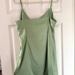 Lulus Say You Will Green Satin Faux Wrap Mini Dress Photo 6