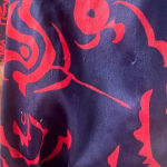 Rachel Roy Navy Blue Red Design Long Sleeve Mini Dress Sabrina Neck Size Medium Photo 7