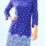 Lilly Pulitzer Bay Dress in Blue Grotto Squeeze The Juice Engineered Dress Sz.S Photo 0