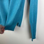 CAbi Hop to Knit Hoodie Small Blue V-Neck Pullover Sweater Comfy Cotton Blend Photo 2