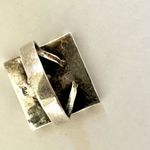 Vintage 925 Sterling Silver Modernist Square Shaped Ring Photo 9