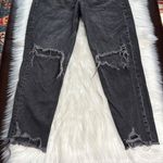 ZARA  Black Distressed High Rise Mom Jeans Photo 5