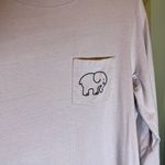 Ivory Ella  Lavender Long Sleeve Pocket Tee Shirt w Mándala Elephant S EUC Photo 1