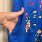 Johnny Was  Blue Multi Colored Embroidered XXL Linen Dress.        2657 Photo 1