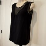 Helmut Lang  Mesh Layered Tank Top XS V Neck Black Edgy Minimal Party Whimsigoth Photo 2