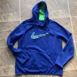 Nike  Therma Fit Royal Blue Hooded Pullover Top Photo 13