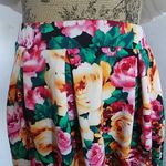 Monteau  Colorful Flowy Floral Skirt Photo 1