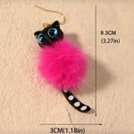 😻😻😻3 for 12$😻😻😻Pink Cat Earrings with Black Accents Pink Photo 3