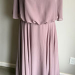 Duntery Addison Dusk Lilac Long Flutter Sleeve Chiffon Tie Back Gown Women 14/16 Purple Photo 0