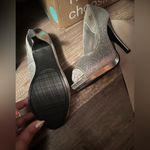 Rampage  Glittering Silver Peep Toe Heels Photo 1