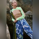 Free People Color Burst Hike Pants NWOT Blue Photo 2
