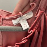 LC Lauren Conrad Mauve Pink Pleated Crushed Velvet Blouse with Tie Back Photo 3