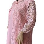 American Vintage 50-60's Vintage Pink dress with matching Lace coat Ladies dress size medium Photo 9