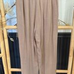 NWT Mable Linen Blend Wide Leg Trouser Style Pants ~ Size Medium 💚🍄 Tan Photo 2