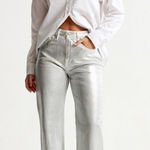 Abercrombie & Fitch NWT Jeans 25 0R High-Rise 90s Curve Love Relaxed Silver Photo 0