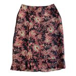 TRISTAN & ISEUT Paisley Floral Print Knee Length Chiffon Canada Black Size 6 EUC Photo 0