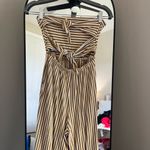 American Eagle  Outfitters Orange and White Striped Jumpsuit Photo 2