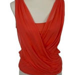 Bailey 44 Women's Blouse Top Small Silk Sleeveless Lined Coral Photo 0
