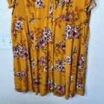 Torrid yellow gold floral challis shirt dress size 3X Photo 3