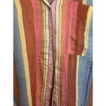 HYFVE  Women's Shirt Stripe‎ Me Up Button Up Multicolor Size L Sheer Oversize Photo 2