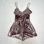Urban Outfitters Womens  Crushed Velvet Romper size Small Photo 4
